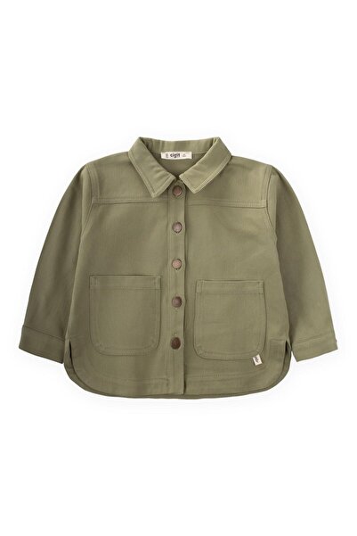 Cigit 2-7 Years Old Olive Gabardine Jacket