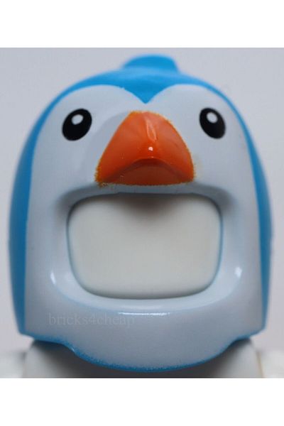 LEGO Accessory Custom Minifigure Minifigure Animal Animal Blue Penguin Head Helmet