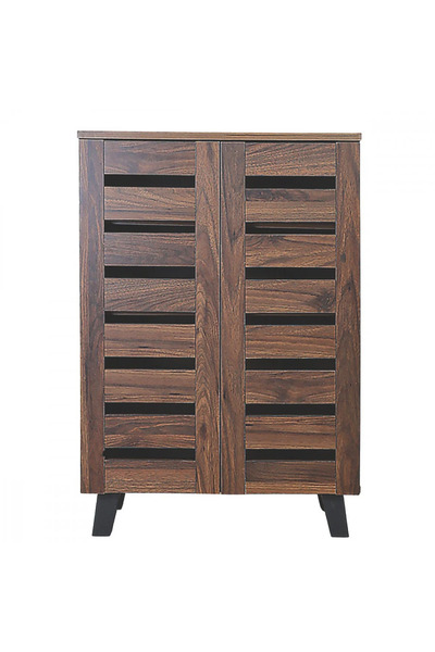 Generic Shoe Cabinet with 4 Shelves - High-Quality Malaysian Wood, Brown