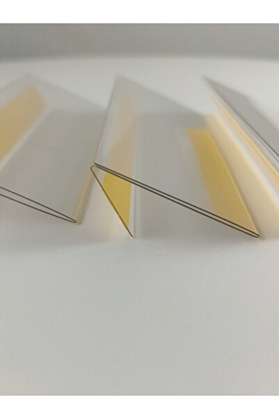 DamgaMarket حامل ملصقات بلاستيكي بزاوية أمامية من مادة PVC - 50 × 100 مم، عبو...