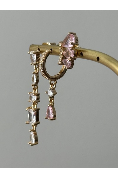 XUPING JEWELRY 316l 3’lü Zirkon Taşlı Çelik Küpe Paslanmaz Kararmaz