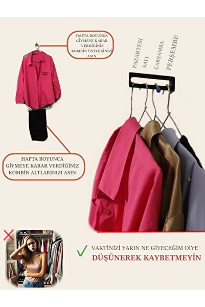 EKU DESİNG Duvar Askısı - Demir Kıyafet Askılığı - Duvar Giysi Askısı - Demir Kıyafet Askılığı - 2 Adet