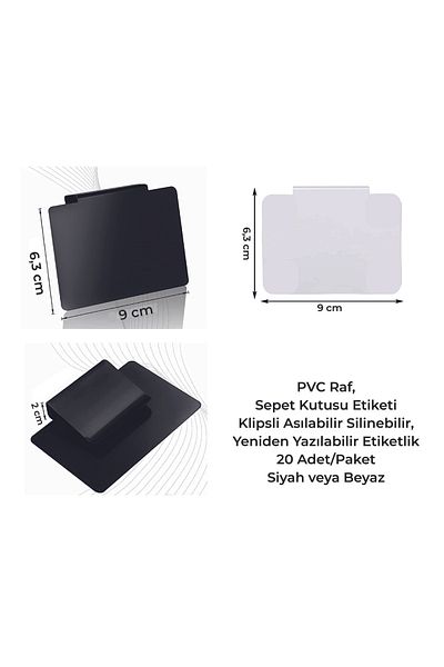 DamgaMarket Ράφι PVC - Ετικέτα με κλιπ για κρεμαστό, ράφι, κουζίνα και θήκη τροφίμων, ετικέτα αποθήκευσης