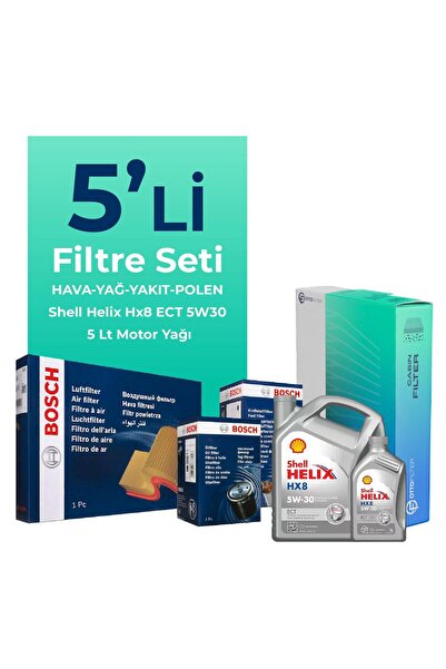 Otto Filter BOSCH Opel Astra J 1.6 Dizel Filtre Bakım Seti Shell Motor Yağlı (2013-2018) 5 Li