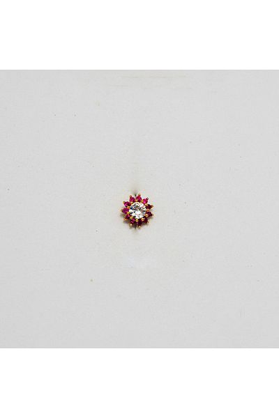 Piercing by Sever Red Sunflower Steel Piercing… Gold/Gold Color and Transparent Stone (Targus Helix Conch Flat)