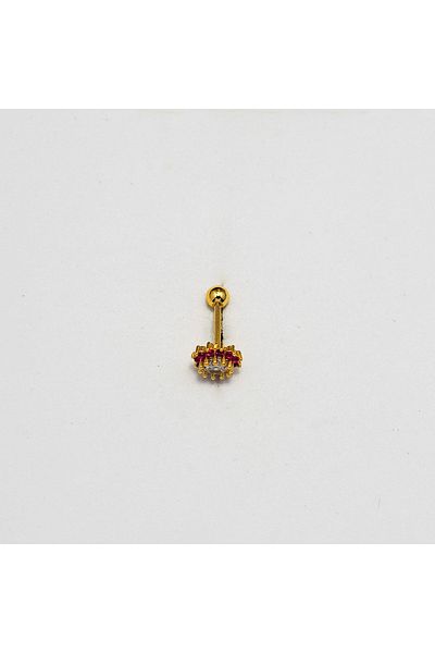 Piercing by Sever Red Sunflower Steel Piercing… Gold/Gold Color and Transparent Stone (Targus Helix Conch Flat)