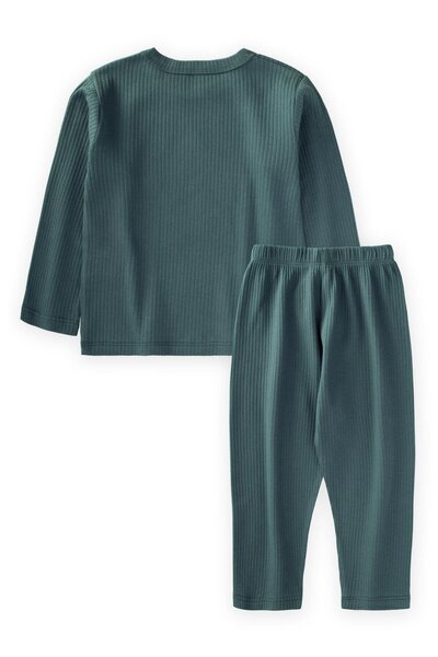 Cigit Green Weighted Pajama Set for Kids 1-8 Years with Star Applique