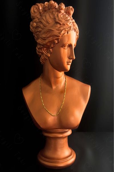 SEVGİLİ TAKI Allure Series - Bowler Chain Gold Steel Necklace