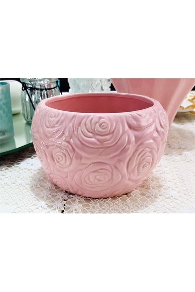 morlalem m Gül Kabartmalı Yuvarlak Saksı Silikon Kalıbı K-673, Polyester Taş ...