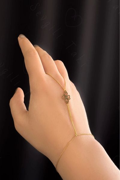 SEVGİLİ TAKI Gold Clover Steel Şahmeran - Vega Series