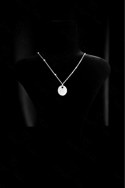 SEVGİLİ TAKI Oval Charm Steel Necklace| Aegean Series