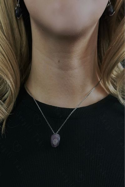 SEVGİLİ TAKI Amethyst Natural Stone Steel Necklace| Dear Jewelry Collection