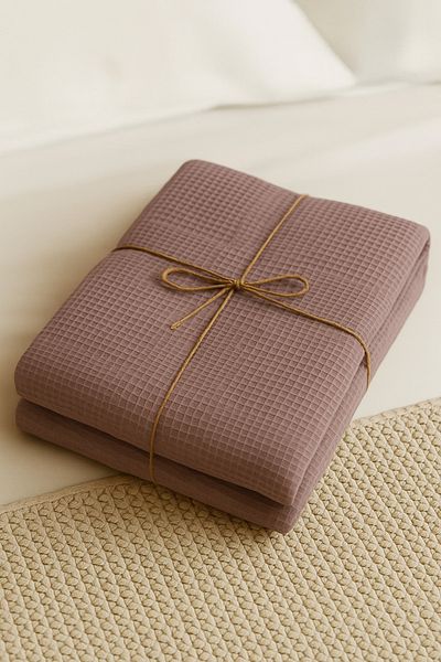 CANDAN ÇEYİZ Double Pike Summer 100% Cotton Anti-Sweat Natural Waffle 200X235 Summer Pike