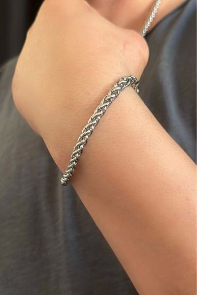 SEVGİLİ TAKI Auger Model Steel Chain Bracelet| Karma Series
