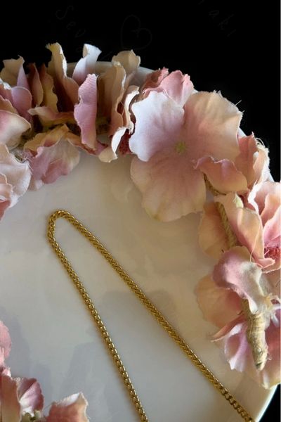 SEVGİLİ TAKI Thin Gourmet Model Gold Choker Steel Chain Necklace-Choker Series