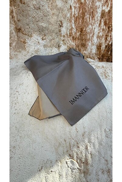 Imannoor İmannoor Double Sided Mulberry Silk Shawl Gray