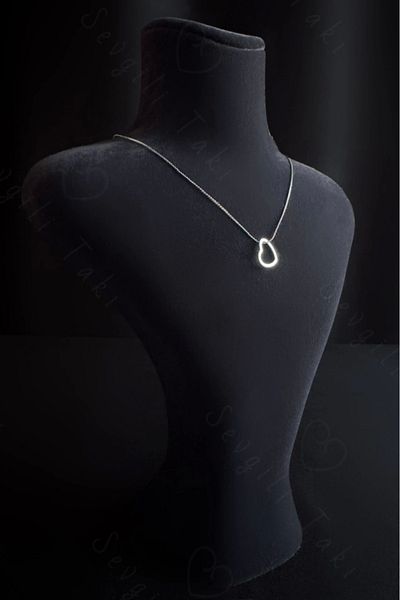 SEVGİLİ TAKI Thin Italian Chain Heart Charm Steel Necklace |   777 Series