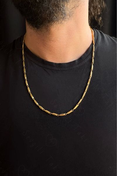 SEVGİLİ TAKI Gold Melon Model Steel Necklace - 1+ Series