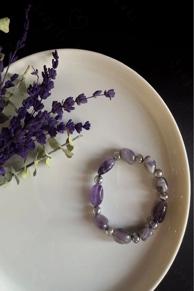 SEVGİLİ TAKI Amethyst Natural Stone Bracelet - Mixed Series