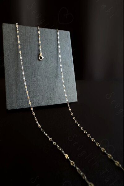 SEVGİLİ TAKI 80cm | Silver Lip (Dudak) Zincirli Çelik Bel Takısı | Glorius Se...