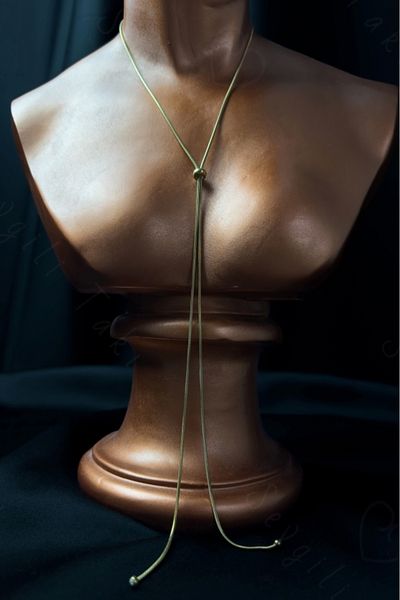 SEVGİLİ TAKI Tie Model Adjustable Gold Steel Necklace - Vera Series