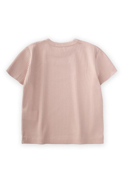 Cigit Corded Powder Pink T-Shirt for Ages 1-5