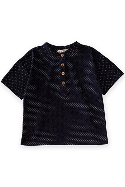 Cigit Magnificent Collar Half Layer Lacoste 2-8 Years Dark Blue