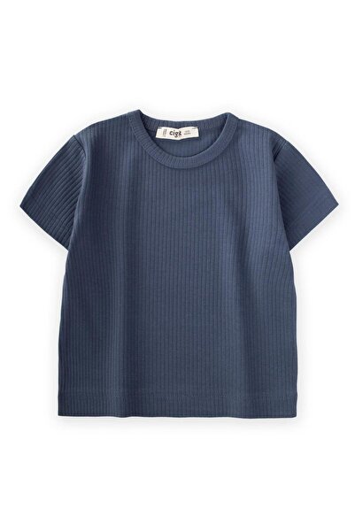 Cigit Μπλουζάκι 1-5 ετών Σκούρο Μπλε Ριμπ