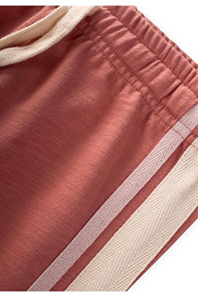 Cigit Φαρδιά αθλητική φόρμα Dusty Rose - 2-10 ετών, ριγέ λεπτομέρεια