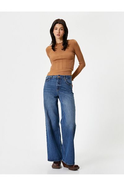 Koton Трикотажен пуловер Basic Half Turtleneck