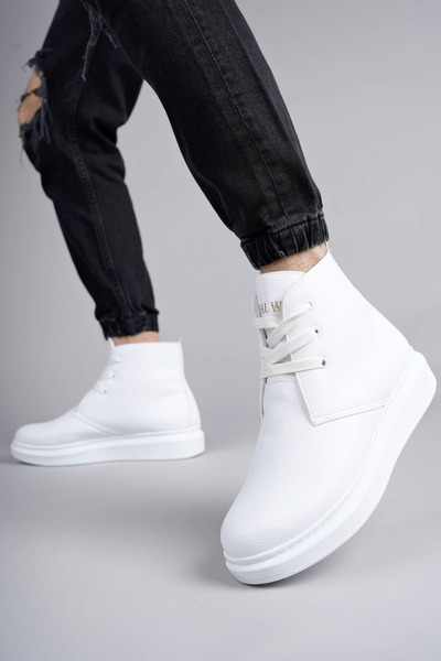 aradimtaradim Slw207 Oslo Lace-Up Skin Men's Daily Sports Boots Bt - White