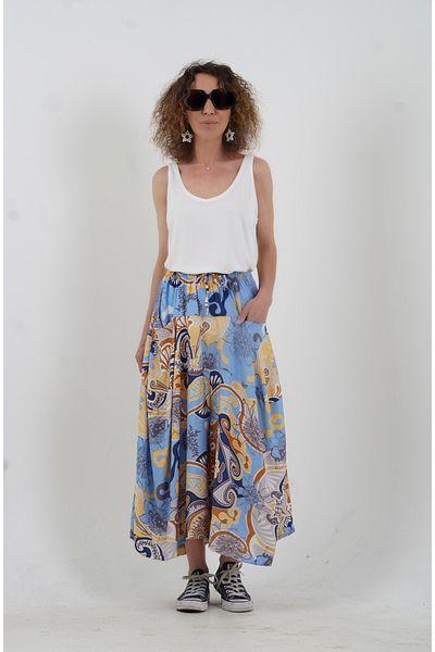 Zelish My Sister Fusta pantaloni cu model indigo