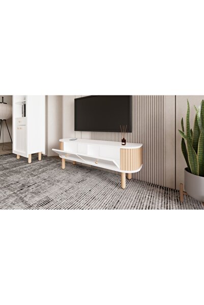 BebeK on For Weltwood Berlin Tv Ünitesi Mdf, Kayın Çıtalı, Bohem Stil, Şık, Modern Ve Dayanıklı Tv Sehpası Ayaklı