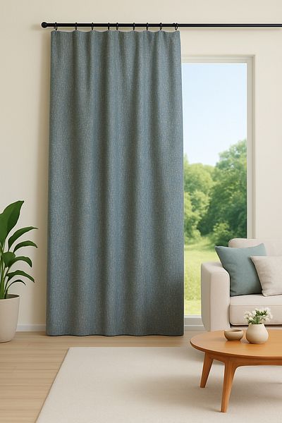 Premier Home Santa Background Curtain 170X270 Blue