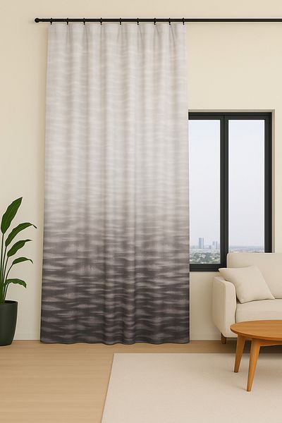 Premier Home Gradient Background Curtain 150X260 Brown