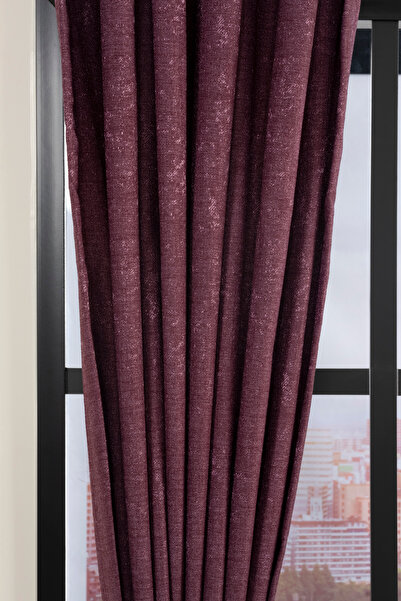 Premier Home Toscana Background Curtain 140X270 Plum