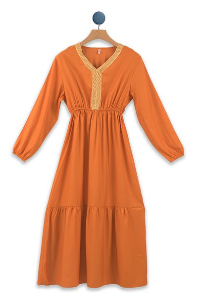 Lilo Co V-Neck Crochet Dress