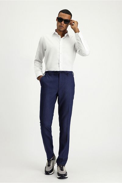 Kiğılı Super Slim Fit Extra Slim Fit Elastic Waist Drawstring Patterned Lycra Classic Fabric Pants