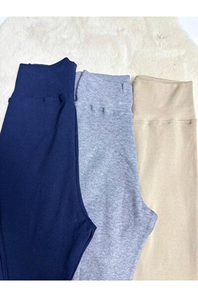 VELLICHOR Kadın Tayt/içlik K.gri-bej-k.lacivert