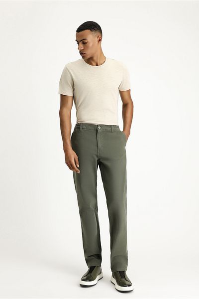 Kiğılı Regular Fit Lycra Canvas / Chino Pants with Elastic Waist