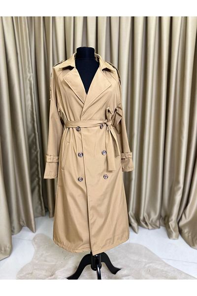 VELLICHOR Waist Trench Coat Camel
