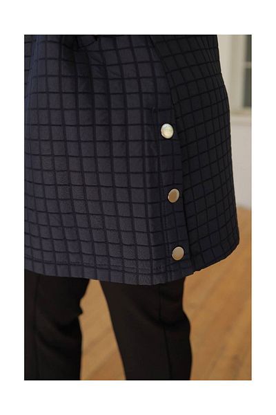 VELLICHOR Crinkle Quilted Vest Navy Blue