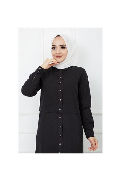 VELLICHOR Λεπτομερής εκτύπωσης Tunik Black-219