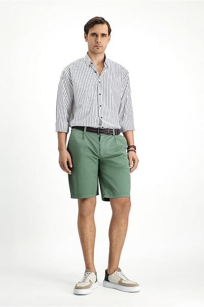Kiğılı Cotton Pleated Bermuda Shorts