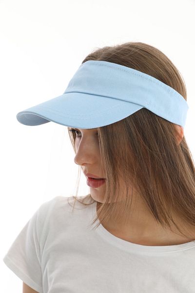 Ritagarcia Unisex Visor Baby Blue Tenisci Visor Hat with Uv Protector