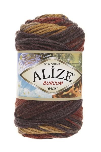 Alize Burcum Batik Hand Knitting Yarn Handmade Thread Color Code 3379