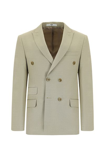 Kiğılı Super Slim Fit Extra Slim Fit Striped Double Breasted Suit