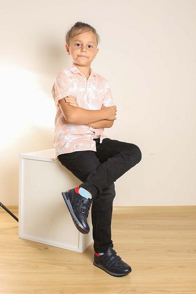 FAST STEP Genuine Leather Unisex Children's Casual Shoes 006Fa900