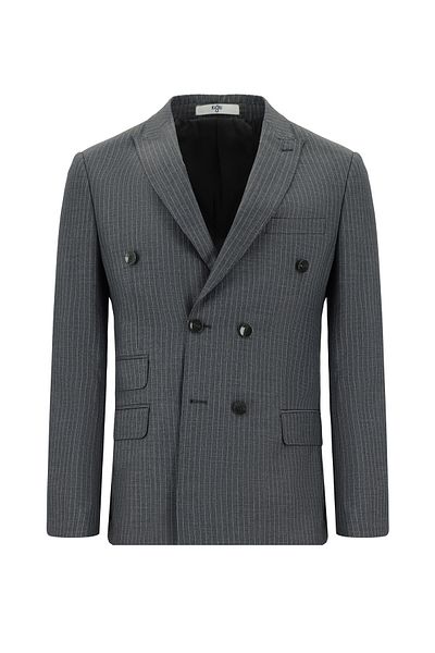 Kiğılı Super Slim Fit Extra Slim Fit Striped Double Breasted Suit