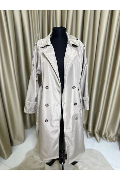 VELLICHOR Waist Trench Coat Beige